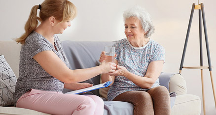 Zorgverlener en cliënt